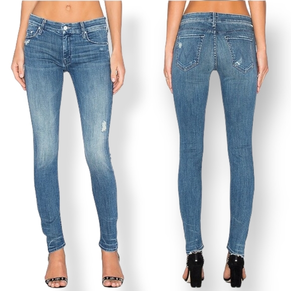 MOTHER Denim - MOTHER Skinny Jeans The Looker in Graffiti Girl Denim